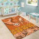 Australia Goanna Aboriginal Area Rug - Indigenous Dot Goanna (Orange) Area Rug