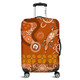 Australia Goanna Aboriginal Luggage Cover - Indigenous Dot Goanna (Orange) Luggage Cover