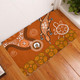 Australia Goanna Aboriginal Doormat - Indigenous Dot Goanna (Orange) Doormat