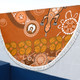 Australia Goanna Aboriginal Beach Blanket - Indigenous Dot Goanna (Orange) Beach Blanket