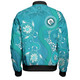 Australia Turtles Aboriginal Bomber Jacket - Indigenous Dot Turtles In The Ocean (Sapphire) Bomber Jacket