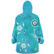 Australia Turtles Aboriginal Snug Hoodie - Indigenous Dot Turtles In The Ocean (Sapphire) Snug Hoodie