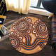 Australia Aboriginal Round Rug - Dot Patterns From Indigenous Australian Culture (Brown) Round Rug