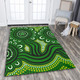 Australia Aboriginal Area Rug - Dot Patterns From Indigenous Australian Culture (Green) Area Rug