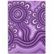 Australia Aboriginal Area Rug - Dot Patterns From Indigenous Australian Culture (Purple) Area Rug