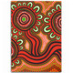 Australia Aboriginal Area Rug - Dot Patterns From Indigenous Australian Culture (Orange) Area Rug