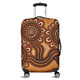 Australia Aboriginal Luggage Cover - Dot Patterns From Indigenous Australian Culture (Brown) Luggage Cover