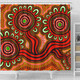 Australia Aboriginal Shower Curtain - Dot Patterns From Indigenous Australian Culture (Orange) Shower Curtain