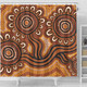 Australia Aboriginal Shower Curtain - Dot Patterns From Indigenous Australian Culture (Brown) Shower Curtain