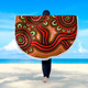 Australia Aboriginal Beach Blanket - Dot Patterns From Indigenous Australian Culture (Orange) Beach Blanket