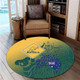 Australia Australia Day Round Rug - Australia Coat Of Arms Kangaroo And Koala Sign Round Rug