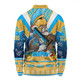 Gold Coast Titans Christmas Custom Long Sleeve Polo Shirt - Gold Coast Titans Santa Aussie Big Things Long Sleeve Polo Shirt