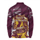 Brisbane Broncos Long Sleeve Polo Shirt - Happy Australia Day We Are One And Free