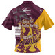 Brisbane Broncos Hawaiian Shirt - Happy Australia Day We Are One And Free V2