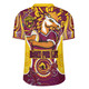 Brisbane Broncos Custom Rugby Jersey - Go Mighty Broncos Indigenous Art Personalised Player Name And Number