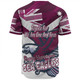 Manly Warringah Sea Eagles Baseball Shirt - Happy Australia Day We Are One And Free V2