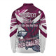 Manly Warringah Sea Eagles Long Sleeve Polo Shirt - Happy Australia Day We Are One And Free V2