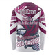 Manly Warringah Sea Eagles Long Sleeve T-shirt - Happy Australia Day We Are One And Free V2