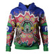 Australia Torres Strait Islands Custom Hoodie - Torres Strait Islanders Dhari With Goannas And Dot Art Reunion Hoodie