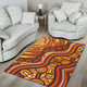 Australia Aboriginal Area Rug - Landscape and The Sun Dot Painting Art