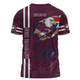 Manly Warringah Sea Eagles T-Shirt - Happy Australia Day Flag Scratch Style