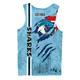 Cronulla-Sutherland Sharks Men Singlet - Happy Australia Day Flag Scratch Style