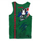 South Sydney Rabbitohs Men Singlet - Happy Australia Day Flag Scratch Style