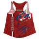 St. George Illawarra Dragons Women Racerback Singlet - Happy Australia Day Flag Scratch Style