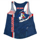 Sydney Roosters Women Racerback Singlet - Happy Australia Day Flag Scratch Style