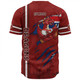 St. George Illawarra Dragons Baseball Shirt - Happy Australia Day Flag Scratch Style