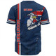 Sydney Roosters Baseball Shirt - Happy Australia Day Flag Scratch Style