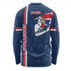 Sydney Roosters Long Sleeve T-shirt - Happy Australia Day Flag Scratch Style