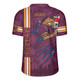 Brisbane Broncos Rugby Jersey - Happy Australia Day Flag Scratch Style