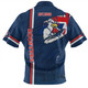 Sydney Roosters Zip Polo Shirt - Happy Australia Day Flag Scratch Style