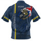 North Queensland Cowboys Zip Polo Shirt - Happy Australia Day Flag Scratch Style