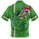 Canberra Raiders Zip Polo Shirt - Happy Australia Day Flag Scratch Style