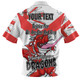 St. George Illawarra Dragons Zip Polo Shirt - Happy Australia Day We Are One And Free