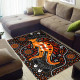 Australia Aboriginal Area Rug - Indigenous Aboriginal Kangaroo Dot Painting 2