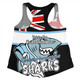 Cronulla-Sutherland Sharks Women Racerback Singlet - Happy Australia Day We Are One And Free V2