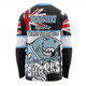 Cronulla-Sutherland Sharks Long Sleeve T-shirt - Happy Australia Day We Are One And Free V2