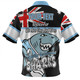 Cronulla-Sutherland Sharks Zip Polo Shirt - Happy Australia Day We Are One And Free V2