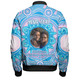 Australia Aboriginal Custom Bomber Jacket - Believe You Can And Hold Firmly Onto Your Dreams Personalised Photo (Blue) Bomber Jacket