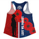 Australia Anzac Day Women Racerback Singlet - Lest We Forget Remebrance Day (Blue) Women Racerback Singlet