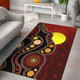 Australia Aboriginal Area Rug - Australia Aboriginal Lives Matter Flag Circle Dot Painting Art