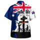 Australia Anzac Day Hawaiian Shirt - Anzac Day With Map And Flag Australia Hawaiian Shirt