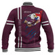 Manly Warringah Sea Eagles Baseball Jacket - Happy Australia Day Flag Scratch Style