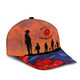 Australia Anzac Cap - Lest We Forget Soldiers Flag With Poppy Flower