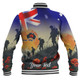 Australia Custom Baseball Jacket -  Anzac Day Soldiers With Australia Flag