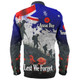 Australia Long Sleeve Shirt - Custom Anzac Day Soldiers With Australia Flag Grunge Style