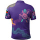 DSA Australia Aboriginal Polo Shirt - Black Aboriginal Polo Shirt Purple